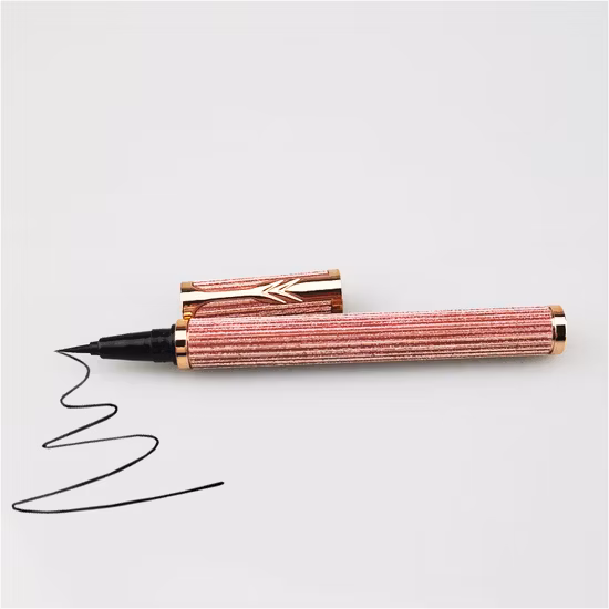 Eyeliner nero opaco a strisce rosse e marroni, resistente all'acqua, non tingibile, non sbiadisce, non sbiadisce