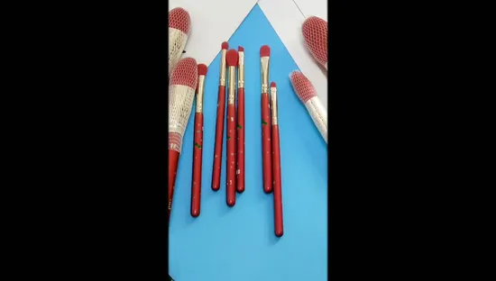 Pennelli per il trucco in saldo, 10 pezzi, pennelli cosmetici professionali, regalo di Natale, set di pennelli per il trucco rossi